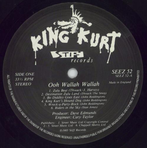 King Kurt Ooh Wallahwallah UK vinyl LP album (LP record